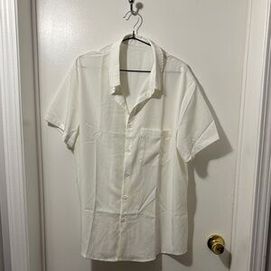 SHEIN White Casual Men's Button Down Shirt